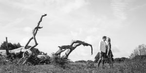 engaged couple in Richmond Park