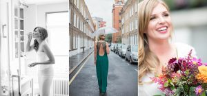 chic rainy day wedding photography London