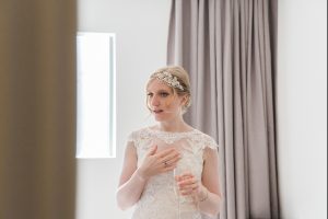 Bride preparing for her wedding at The Bingham Hotel in Richmond